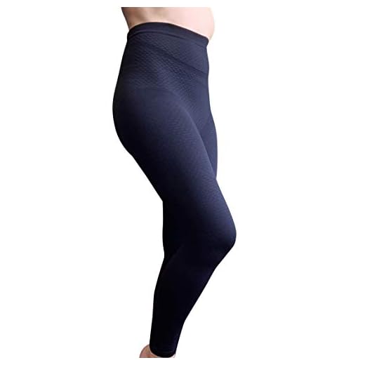 Bioflect® Compression Leggings with Bio Ceramic Micro-Massage Knit- for Support and Comfort - Black XL