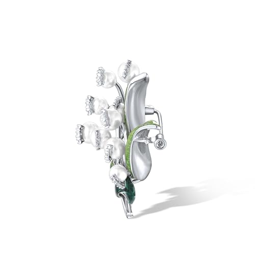 Image of Santuzza 925 Sterling Silver Enamel Brooch Pin for Women