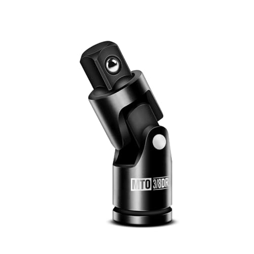 MTO Universal Joint Set 1PCS 3/8Drive Swivel Socket Set Socket Adapter Set for Any Angle CR-V Steel for Wrench Ratchet Use