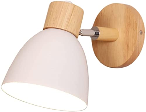 Aplique de pared nórdico con foco orientable blanco para lectura en el dormitorio moderno