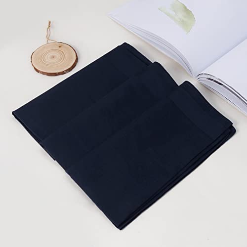 Image of HOULIFE Men's Cotton Handkerchiefs, Solid Color 60S Soft Cotton Hankies for Men Women 6 /12PCS 15.7 inchx15.7 inch