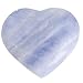 Blue Heart Shaped Stones, Natural Carved Polished Rocks, Collectible Keepsake (Pack of 2)