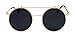 J&L Glasses Retro Flip-Up Round Goggles Steampunk Sunglasses (Golden,Black, Clear)