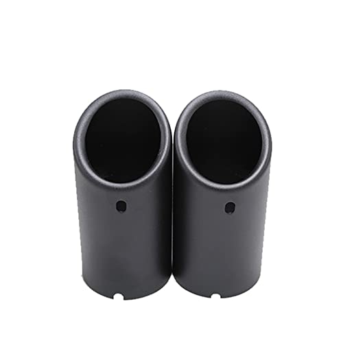 Tubo de escape de acero inoxidable negro mate de 76mm para VW Tiguan y Passat 2 uds