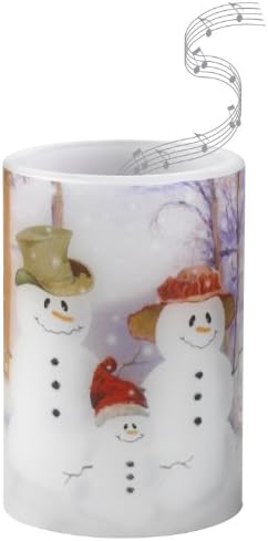 Mark Feldstein Snow Family Musical Flameless Candle - 4"