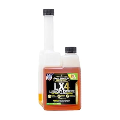 Hot Shots Secret LX4 Lubricity Extreme 16 oz Squeeze Treats 160 Gallons Fuel Additive for Gasoline and Diesel Engines, Lubricates and Protects Fuel Pump and Injectors, Prevents Wear and Damage