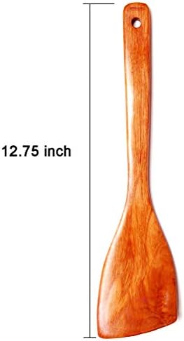 Luxxii (1 Pack) 12.75" Wooden Cooking Turner for Mixing, Baking, Serving Kitchen Utensils