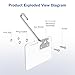 SCOTTCHEN Tempered Glass Bench Grinder Replacement Eye Shield, 4”x 5”, bench grinder Safety Shields,bench grinder Protective Cover-2 Pcs