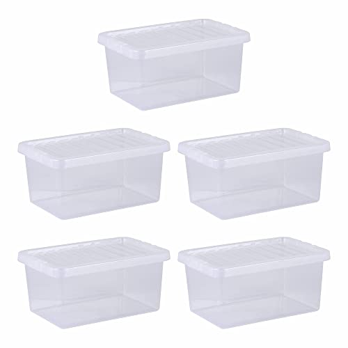 TENLITE Large Plastic Storage Boxes 11L