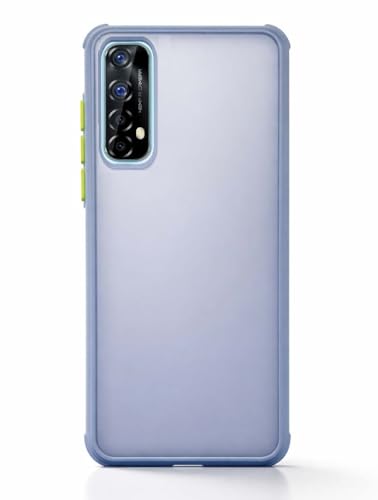 Image of COVERBLACK Back Cover Smoke Case for Realme RMX2151 / Realme 7| Raised Edges I paky | Imported Silicon Bumper Scratch & Camera Protection - Navy Blue