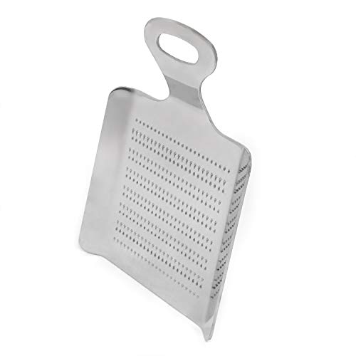 Honbay 1PCS Stainless Steel Garlic Ginger Fruits Root Vegetable Grater Grinder Spoon for Kitchen Large