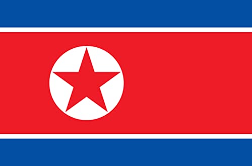 Drapeau Corée du Nord - 5 x 3.3 cm - Sticker/autocollant