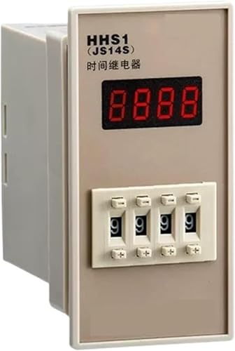 Time Switch Relay HHS1(JS14S) HHS1-1(DH14S) 9.9S 99S 99M 9.99S 99.9S 999S 999M 99.99S 9999S 99M59S AC380V AC220V DC24V(99.9s,HHS1-1(DH14S)-DC24V)