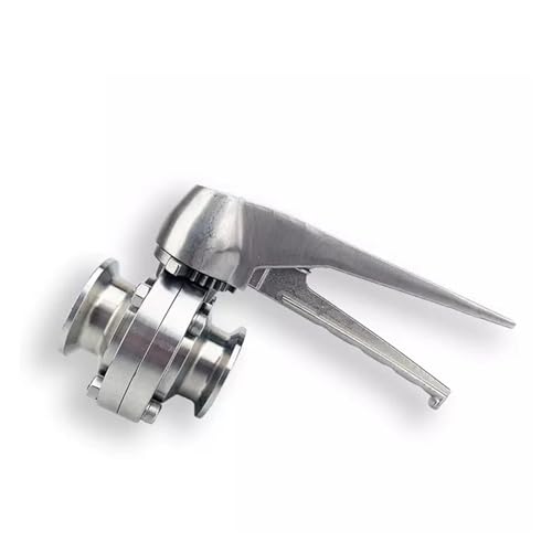 Vanne papillon sanitaire en acier inoxydable S304 avec poignée en inox robuste - 3
