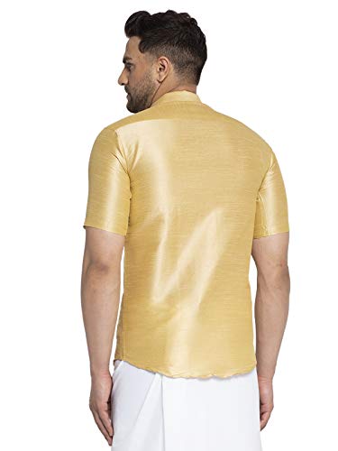 Image of SAIFOO Men's Classic Silk Ethnic Shirt.