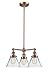 Innovations 207-AC-G42-LED 3 Light Vintage Dimmable LED Chandelier, Antique Copper