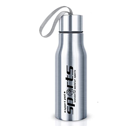 Image of LUXURIA Brand - School Water Bottle Pure Stainless Steel Multicolor 500 ML Bottle (Pack of 1)