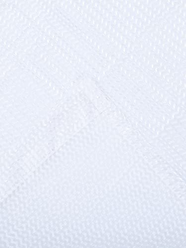 Image of Set of 2 Pcs Sheer Premium Lightweight Tissue Fabric Solid White Color Eyelet Long Door Curtain, 2 Pc Long Door Curtain 9ft
