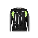 Unisex Motorcycle Airbag Vest Lightweight Motocross Protective Jacket With Neck/caudal Air Sac/with Reflective Belt(Large)