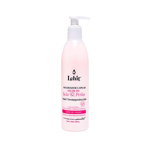Lehit Hilos de Seda & Perlas Hair Molding Cream Thermal Protection and Volume Control No Rinse Crema Moldeadora Capilar Nutri Termoproteccion y Control Volumen 10.1oz-300ml