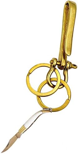 Joyce Lindberg U Hook Keychain Brass And Miniature Folder Knife 1 Set