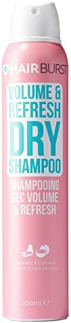 Hair Burst Dry Shampoo - For Increased Root Lift, Volume & Texture - Invisible Wheat Protein Formula No White Residue - Refreshes & Revitalises Hair - 200ml
