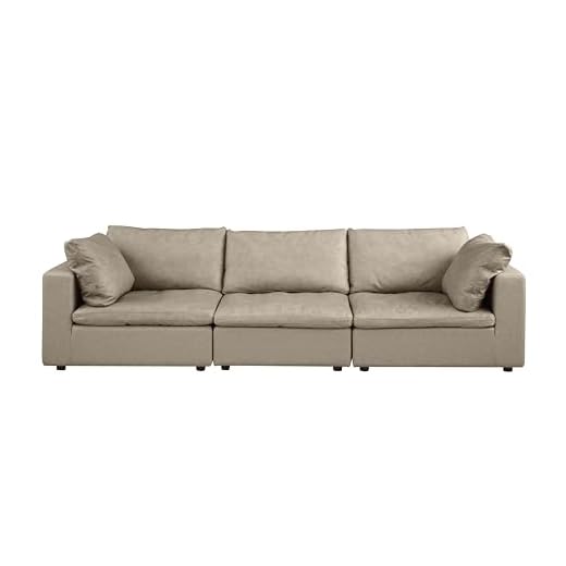 Dante Modular Sofa in Beige Leather