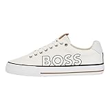 BOSS Herren Schuhe Schnürschuhe Sneaker Aiden Tenn, Farbe:Weiß, Schuhgröße:EUR 43, Artikel:-100 White