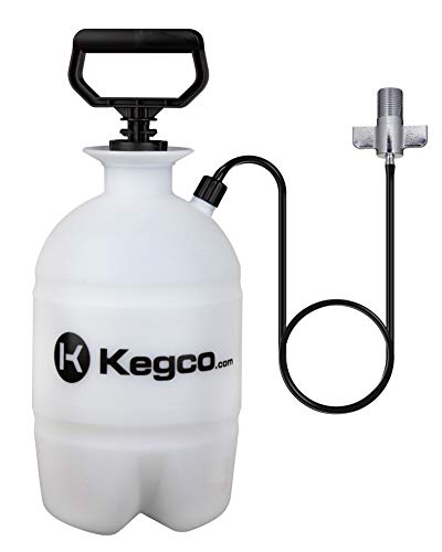 Kegco Deluxe Hand Pump Pressurized Keg Beer Cleaning Kit With 32 Ounce National Chemicals Beer Line Cleaner,Black #TOP1