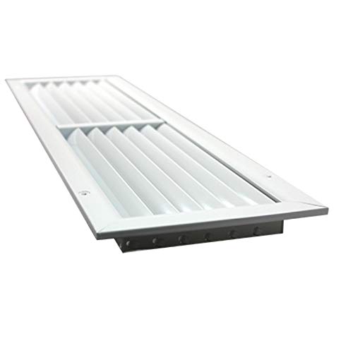 WDP Lüftungsgitter 600x300 | weiß | Aluminium | mit Verstrebung und festen Lamellen