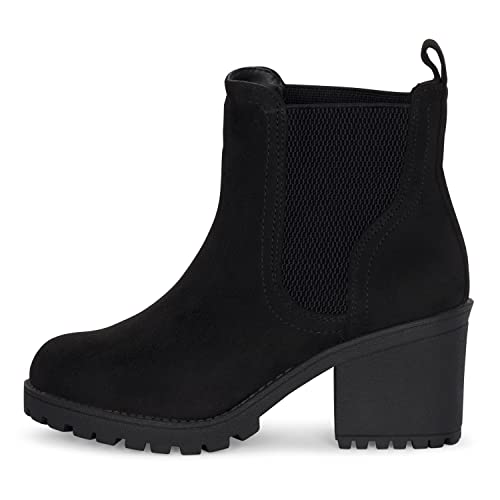 STYLISH S ABBY - Women's Platform Chelsea Ankle Boots Chunky Block Heel Lug Sole2