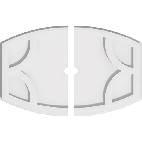 Image of Ekena Millwork CMP18X12KY2-01000 Kailey Architectural Grade PVC Contemporary, Two Piece Urethane Ceiling Medallions 18 inchW x 12 inchH x 1 inchID x 9 3 /4 inchC x 1 inchP