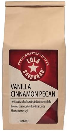 Lola Savannah Vanilla Cinnamon Pecan Whole Bean Caffeinated Coffee, 2lb