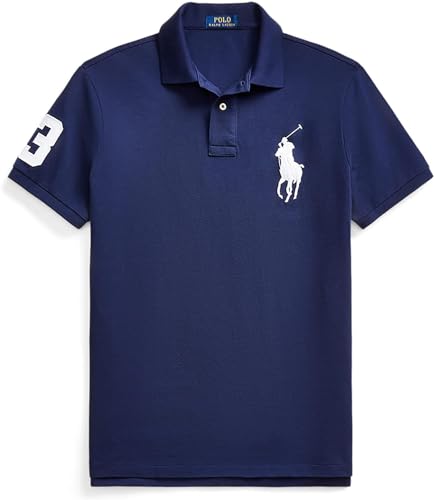 Polo Ralph Lauren Mens Custom Slim Fit Big Pony Logo Polo Shirt