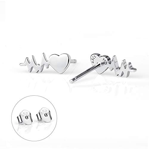 YFN Lifeline Pulse Heartbeat Earrings Sterling Silver Nurse Jewelry Gift3