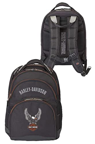 Harley-Davidson Eagle Bar & Shield Large Backpack, Black 99220 BLK2