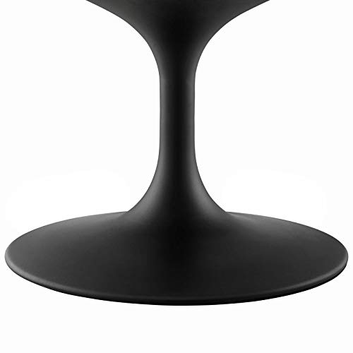 Modway Lippa Mid-Century Modern 42" Oval Artificial Marble Coffee Table In Black White #TOP24