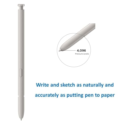 Image of S Pen S25 Ultra Replacement for Samsung Galaxy S25 Ultra 5G 6.9 in All Versions, Light Gray S25 Ultra Pen Replacement for Samsung Galaxy S25 Ultra Stylus Pen, S25 Ultra S Pen + Tips (Light Gray)