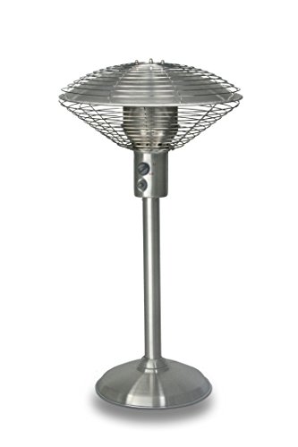 Sahara 4kw Gas Table Top patio heater. 52 x 52 x 96 cm Stainless Steel and Black