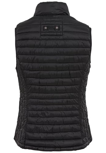 camel active Damen kurze leichte Steppweste mit elastischen Bündchen Schwarz, womenswear-38