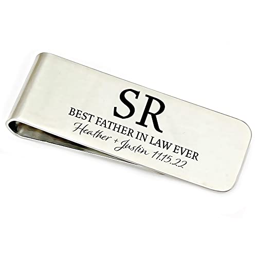Best Father In Law Ever Money Clip Personalized Wedding Party Gift Idea Clip Wed Family Wedding Day Gift For Father In Law Personal Gift FATHER-INLAW-MONEY