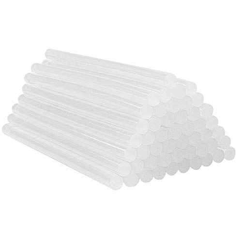 berssen Barras de pegamento caliente de 7 mm de diámetro, 150 mm, 60 unidades, para pistolas de pegamento caliente, manualidades, transparente