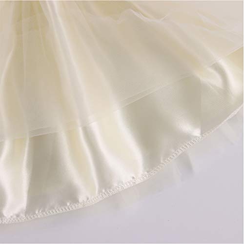Baby Girls Toddler Tutu Dress Sleeveless Princess Infant Tulle Sundress(Beige, 3-4 Years) #TOP5