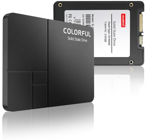 Colorful SSD 240GB,240GB SSD Drive Internal,2.5 SATA III with 3D NAND Flash,Internal Solid State Hard Drives - 520MB/s Read, 500MB/s Write,for Laptop & Desktop PC Upgrade