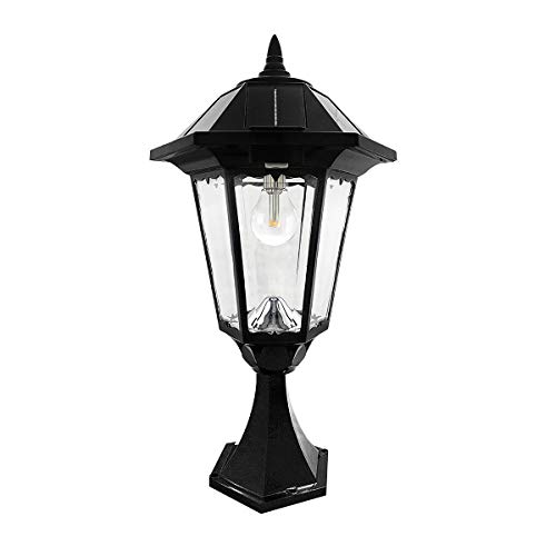 GAMA SONIC Windsor Bulb Solar Light, Outdoor, LED, Wall, Pier, and 3