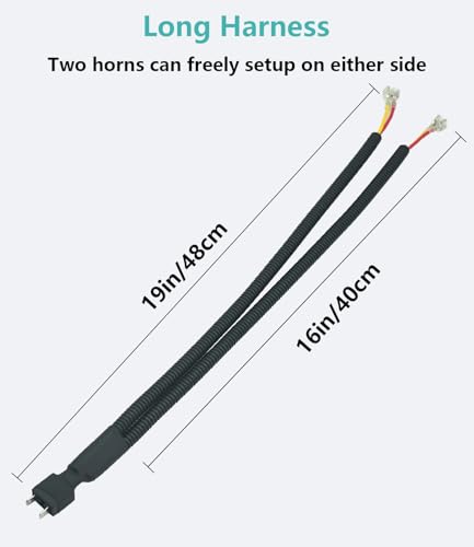 NEOGET Car Horn 1 to 2 Connector Converter Wiring Harness, Compatible with Universal Connector Horn, Splitter Adapter for Dual Tones Upgrade Type-Y (Universal)