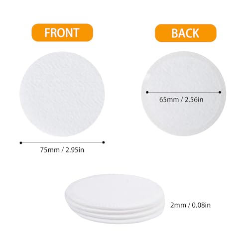 Image of 12PCS 2.5in Monotub Adhesive Filter Disks, Mushroom Monotub Filter Discs, Mushroom Filter, Filter Patch for Monotub, for Mushroom Growing Supplies Filter Pad Replacements.(2mm Thick) (12PCS)