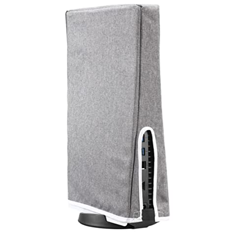 fogman PS5用 本体 カバー ホコリ 傷 汚れ 防止 保護 防塵 通気性 (縦置き グレー)