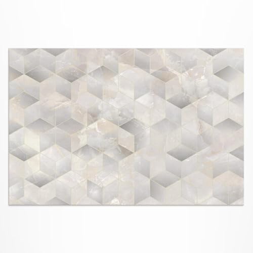 Tapis d'extérieur 60x90 cm imperméable en PVC cubes 3D