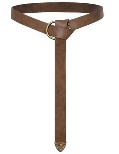 Ceinture médiévale en cuir Scarlet Darkness, accessoire pirate et Viking